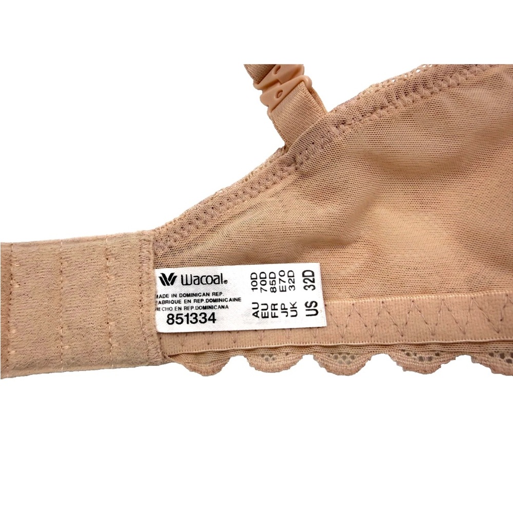 Wacoa Soft Sense Lace Underwire Bra 32D Rose Dust - Picture 7 of 8